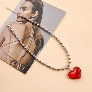 Mode Hip Hop Bijoux Verre Cristal Grand Pave <span class=keywords><strong>Pour</strong></span> <span class=keywords><strong>Toujours</strong></span> amour Coeur Pendentif Clavicule Collier Ras Du Cou <span class=keywords><strong>Pour</strong></span> Les Femmes - Product Image 3