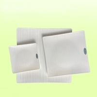 Assiette carrée en mélamine de qualité alimentaire, écologique, à rayures blanches, durable, sans BPA, passe au lave-vaisselle, vente en gros pour restaurants