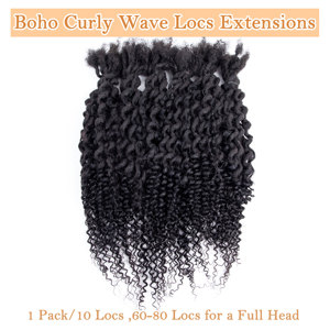 Vendita all'Ingrosso di Fabbrica Originea, Estensioni per Capelli Boho Intrecciati in Capelli Umani, Dreadlocks all'Uncinetto <span class=keywords><strong>con</strong></span> Punte Ricce 16 Pollici - Product Image 5