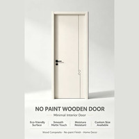 Portes intérieures modernes en MDF insonorisées, finition couleur personnalisée, écologiques, pour chambre à coucher, villa, aménagement intérieur, projet Canada