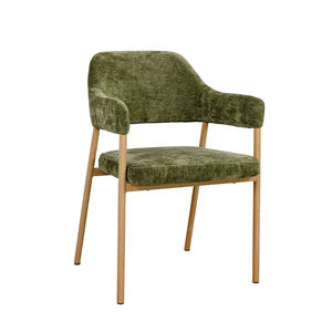 Atacado Nórdico Elegante Design Moderno Cadeira Do Restaurante Tecido Estofado Cadeiras De Jantar Com Pés De Metal - Product Image 2