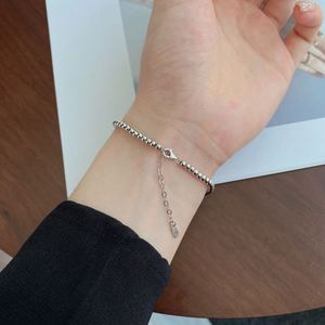 Dylam Minimalist Simple Design 925 Sterling <b>Silver</b> <b>Beaded</b> Chain Bracelet for Women Daily Wear Accessories - Product Image 6
