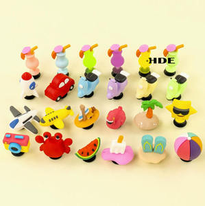 จี้รองเท้ารูปสัตว์การ์ตูน 3 มิติ สำหรับตกแต่งรองเท้า คอลเลคชั่นธีมการพักผ่อนในสวน วัสดุ PVC สำหรับตกแต่งรองเท้าแบบคลิป ใช้ได้กับรองเท้าลำลองและรองเท้าแบบสวม - Product Image 1