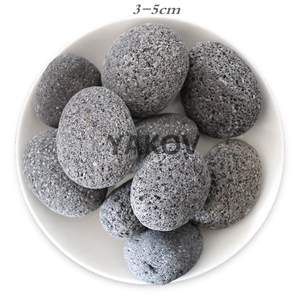 Gros maison jardin aménagement paysager gris noir <span class=keywords><strong>pierre</strong></span> <span class=keywords><strong>de</strong></span> <span class=keywords><strong>lave</strong></span> roulée galets <span class=keywords><strong>de</strong></span> <span class=keywords><strong>pierre</strong></span> - Product Image 4