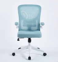 Chaise d'accoudoir de salle de réunion de conférence de conception nordique chaise de bureau ergonomique pivotante en maille à dossier moyen