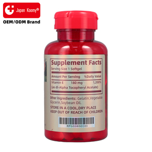 Fabricant de compléments de vitamine E en marque privée pour soutenir le système immunitaire et la santé osseuse, 100 gélules de vitamine E - Product Image 6