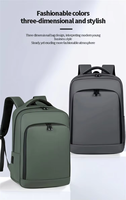 Sac à dos d'affaires pour homme, grande capacité, imperméable, durable, avec logo personnalisé, nouveau sac à dos de voyage simple de couleur unie avec port USB