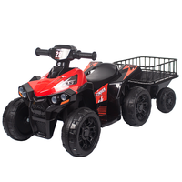 Quad électrique pour enfants avec remorque détachable pour animaux de compagnie, batterie 6V, tout-terrain pour petits animaux