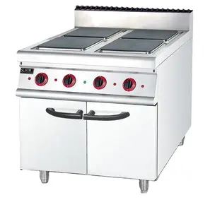 Free Standing Combination Oven Stainless Steel Electric 4-Plate Hot Plate Cooker With Cabinet Built-in Ovens