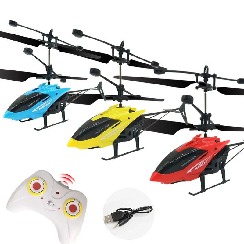 RC Helicopter Hand Control Aircraft Dual Mode Infrared Sensor Flying Remote Control RC Helicopter With LED Light