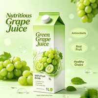 Groothandel op maat gemaakte dranken 1L doosverpakking natuurlijke frisse aromatische groene druiven fruitsap