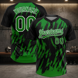 เสื้อเบสบอลทีมแบบกำหนดเอง พิมพ์ลายดิจิทัล โพลีเอสเตอร์ แห้งเร็ว ทรงพอดีตัว คอเฮนลีย์ พร้อมชื่อและหมายเลข - Product Image 3