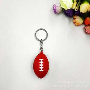 Mini ballon de rugby en alliage de zinc, porte-clés personnalisé avec logo, design FREEFORM en fer, impression numérique, portable, créatif, promotionnel pour le sport - Product Image 4