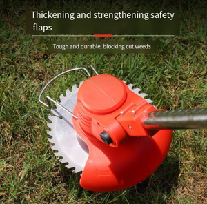 Cordless <b>Battery</b> Weed Wacker Grass Trimmer Folding Handle 3 Kinds Adjustable Blades 21V 500W Power Industrial DIY Stretchable - Product Image 6