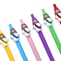 Fournitures de bureau personnalisées en gros : Stylos à bille en PVC sur le thème du sport avec logo chrétien et clip Jésus