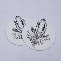 Impression de cartes de visite personnalisées en couleur pleine, découpées en forme de cercle rond, cartes de remerciement, insertion de papier, cartes de vœux