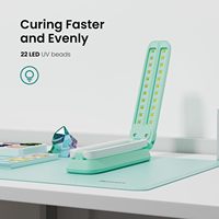 Lampe UV sans fil à 36 LED avec écran LCD et minuterie, batterie rechargeable 3000 mAh, design pliable pour la résine de bijoux et l'artisanat