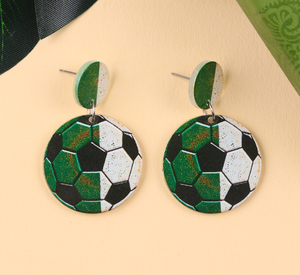 Orecchini a perno personalizzati a doppio cerchio da calcio 2026 da donna, orecchini pendenti sportivi in acrilico, regali stile <span class=keywords><strong>sportivo</strong></span> - Product Image 4