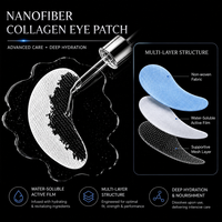 Patch pour les yeux au collagène nano-fibres soluble instantané, hydratation intense, anti-rides, OEM, marque privée, vente en gros