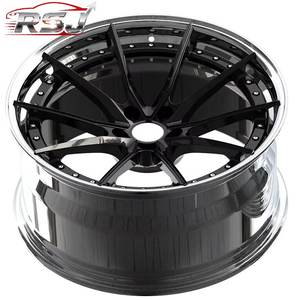 RSJ pour Ford Mustang BMW <span class=keywords><strong>Audi</strong></span> Mercedes Ferrari <span class=keywords><strong>Jantes</strong></span> de voiture forgées en aluminium aviation 6061 personnalisées en 2 parties 19 20 21 pouces - Product Image 1