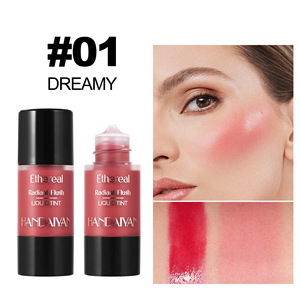 Blush Minerale in <span class=keywords><strong>Crema</strong></span> a 6 Colori, Tipo Pressato, Shimmer Fine, Lunga Durata, Set per Trucco Quotidiano Naturale per Tutti i Tipi di <span class=keywords><strong>Pelle</strong></span>, 40g - Product Image 1