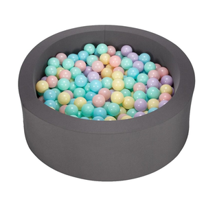 Fosse à balles souples à nettoyer pour enfant, cadeau magique, facile à nettoyer, de couleur grise, pour espace privé, fosse à balles rondes, étanche - Product Image 6