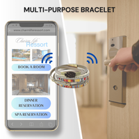 Bracelet intelligent en cuir RFID avec boucle magnétique chic en coquille de noix de coco NFC OEM – Cadeau de vacances