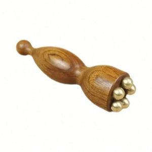 Masajeador Facial de Semillas de Loto, Herramienta de Acupresión de Latón y Madera de Sándalo Dorada para Masaje Ocular, Rejuvenecimiento de la Piel, Dispositivo Moldeador Postparto - Product Image 5