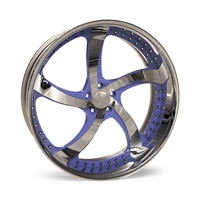Velg Chrome 22x12 24x14 6x139.7 Warna Perak Hitam Rose Gold 6x5.5 22 26 Inch Pelek Mobil 24 Inch Velg Tempa untuk BMW