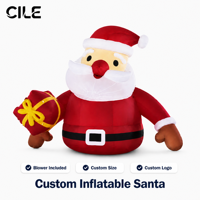 Père Noël gonflable personnalisé en gros pour la décoration extérieure de Noël, idéal pour les centres commerciaux et les festivals