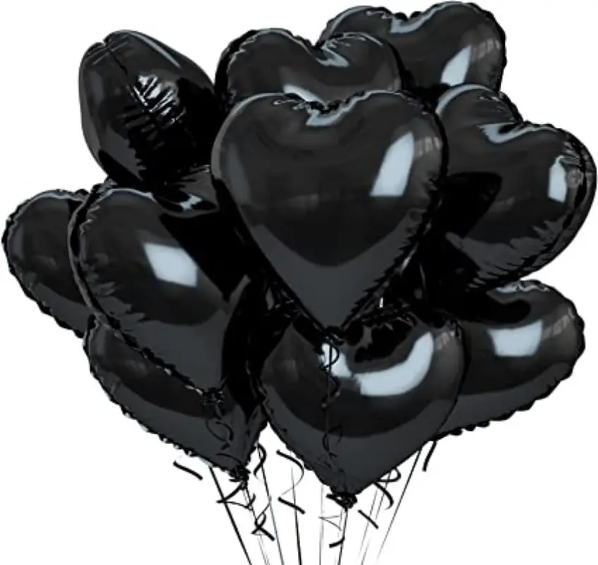 بالونات هيليوم من القصدير مخصصة لعيد الحب, تخفيضات هائلة على ديكور الحفلات ، على شكل قلب
