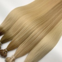 Extensiones de Cabello Humano Virgen Europeo Pre-Adheridas, Color Claro, Suaves y Sin Enredos, Económicas, Personalizables con Punta Nano