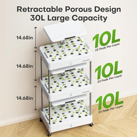 Système de culture hydroponique écologique, étagère de culture de plantes d'intérieur multicouche, construction en acier inoxydable, alimenté par USB pour la maison