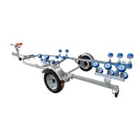 Remorque de bateau légère galvanisée à chaud, capacité de charge de 500 kg, résistante à la corrosion et pratique
