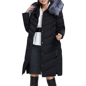 Vestes d'hiver en duvet pour femmes sur mesure, surdimensionnées, matelassées, à capuche, longues, imperméables, coupe-vent, design de manteau - Product Image 1