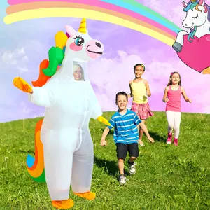 Cosplay Costume del partito di Halloween Costume gonfiabile unicorno tuta gonfiabile saltare in aria Costume per adulti