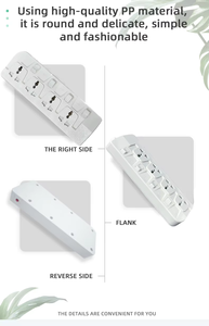 Multiprise 4 prises 10A Série BETA avec conducteurs en cuivre, indicateur LED et protection contre les surcharges pour maison et bureau - Product Image 2