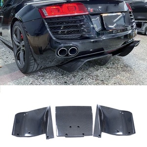 3PCS Diffuseur de lèvre arrière en fibre de carbone véritable pour <span class=keywords><strong>Audi</strong></span> <span class=keywords><strong>R8</strong></span> <span class=keywords><strong>V8</strong></span> V10 <span class=keywords><strong>2008</strong></span> - 2015 LB Performance Style - Product Image 3