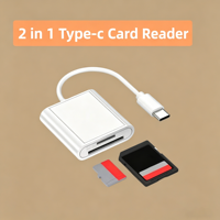 Lecteur de carte OTG 3-en-1 haute vitesse, lecteur de carte mémoire TF/SD, adaptateur externe portable USB-C pour téléphone portable, ordinateur portable, tablette