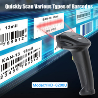 Lector de Códigos de Barras de Mano Automático de Alta Velocidad YHDAA, Pistola Escáner de Códigos de Barras USB con Cable de Carga USB