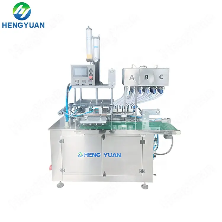 HYSR-344 Automatic Three (3) Chambers PVA Water-Soluble Film Pod Packing Machine For Liquid Laundry, Floor Cleaner, etc.