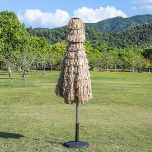 <span class=keywords><strong>Parasol</strong></span> avec Surface inclinable, multifonctionnel jardin paille jupe parapluie Tropical hawaïen couleur naturelle rond - Product Image 6