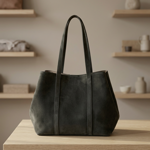 Pochette en cuir véritable BS INTERNATIONAL fabriquée en Inde avec bandoulière 3L+ fermeture éclair, durable, écologique, légère et tendance pour femme - Product Image 1