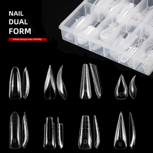 Moldes de Uñas Curvos Cortos Tipo Stiletto 3D, Doble Forma, Cobertura Completa, Diseño Dragón/Águila, para Extensión de Gel - Product Image 2