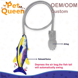 Juguetes Ecológicos Interactivos para Gatos, Pez Móvil Realista, <span class=keywords><strong>Juguete</strong></span> <span class=keywords><strong>de</strong></span> Catnip con Movimiento, Bolsa <span class=keywords><strong>de</strong></span> Aire Divertida para Ejercicios - Product Image 4