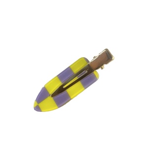 Fermaglio per capelli a scacchiera colorato per bambini, stile giapponese e coreano, fatto a mano, senza cuciture, per frangia laterale, accessori per capelli, all'ingrosso per produttori - Product Image 5
