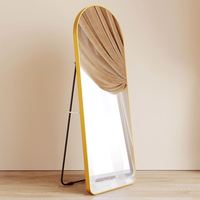 Miroirs de salle de bain noirs de luxe modernes tendance 2025, bordure épaissie, sur mesure, pleine longueur, en forme d'arche, vente en gros directe usine