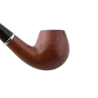 Pipe à tabac en gros pipes à fumer à la main en bois d'ébène travail d'art durable pipe en bois accepter tube en bois de logo personnalisé pour fumer
