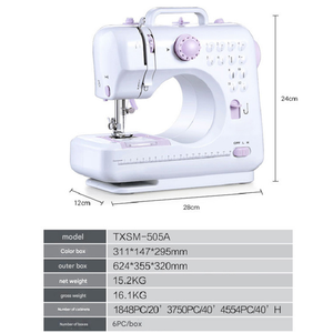 Máquina DE COSER eléctrica portátil con adaptador y estuche de transporte para sastres y Estudiantes en movimiento - Product Image 2