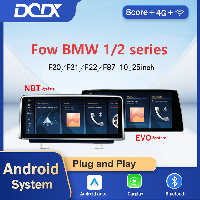 10.25inch Car Gps Navigation Multimedia Player Carplay Snapdragon 665 for BMW 1 2 Series M2 F20 F21 F22 F87 2013-2017 NBT EVO
